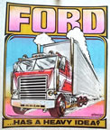 ford semi truck vintage t-shirt iron-on transfer